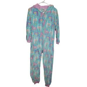 The Children’s Place Llama Fleece Hooded One Piece 14 XL